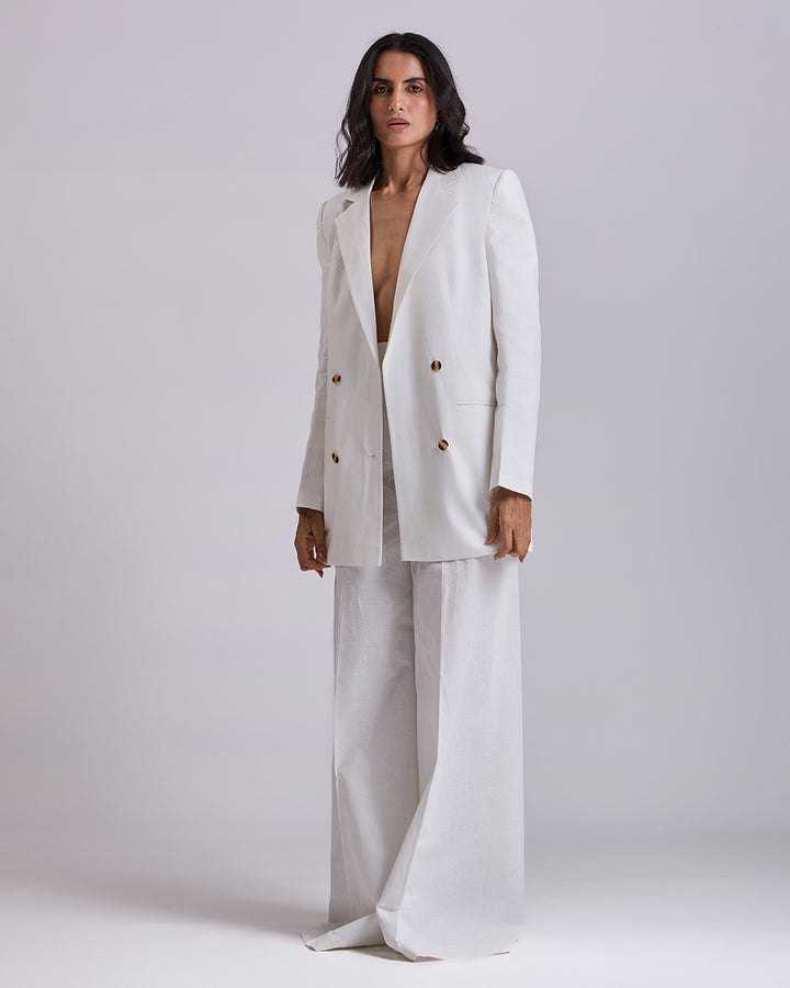Off White Oversized 2-Piece Suit