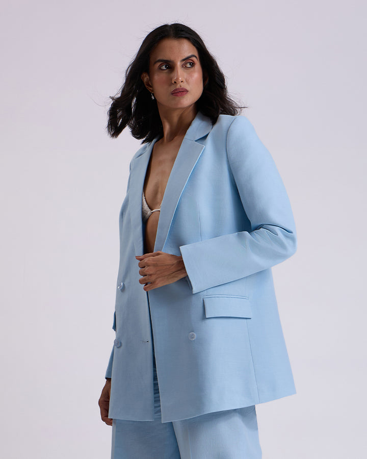 Sky blue Oversized Blazer