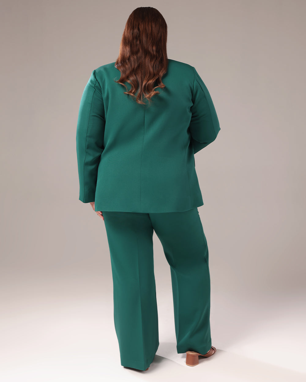 Green Slim Fit Blazer Set