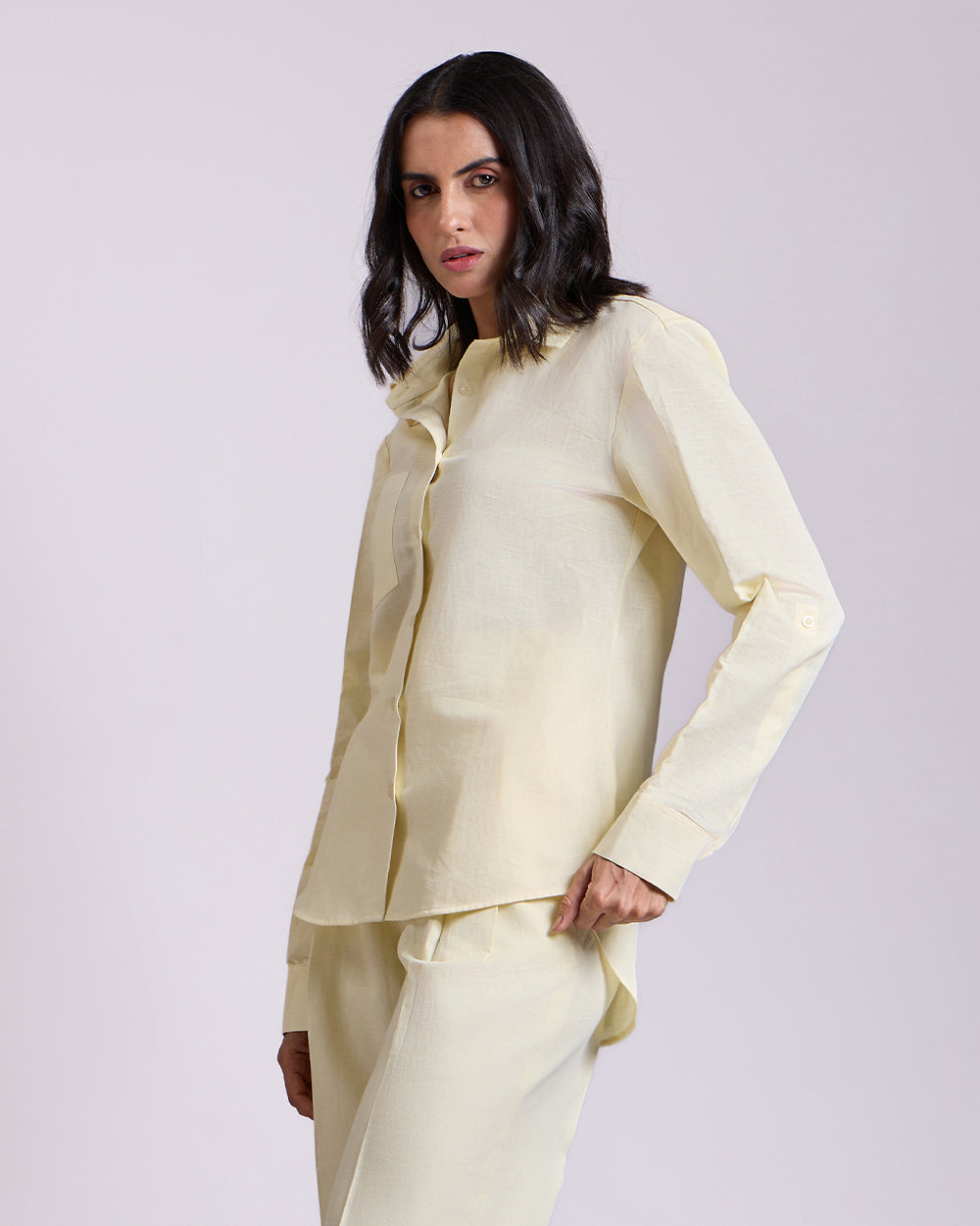 Yellow Collared Basic shirt