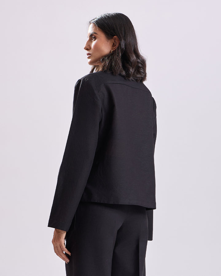 Black Crop Shirt