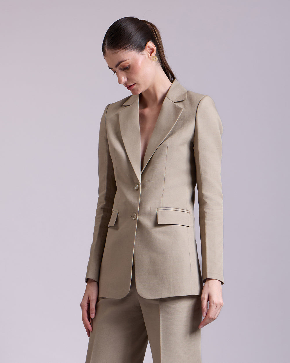 Olive Single Breasted Blazer