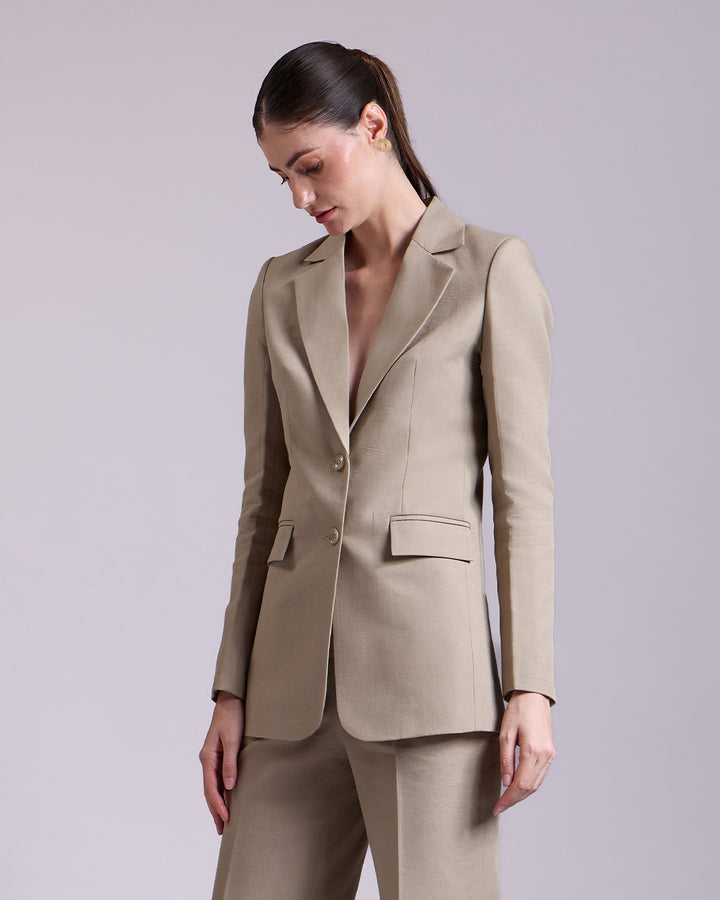 Olive Single Breasted Blazer