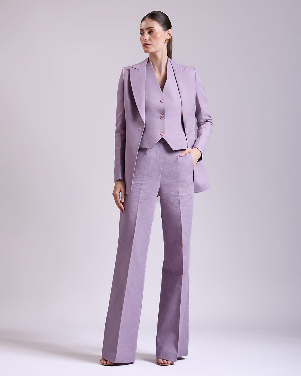 Onion Pink Single breasted 3-Piece Suit