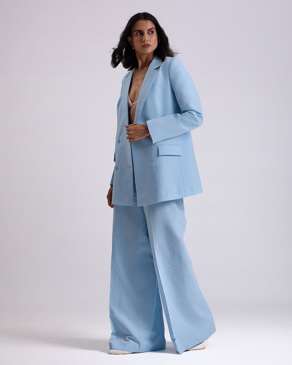 Sky blue Oversized 2-Piece Suit