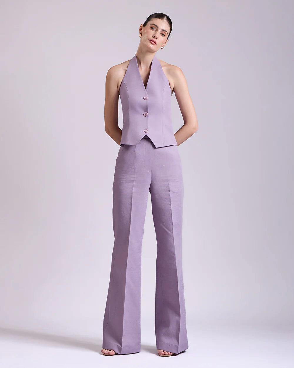 onion pink Waistcoat And Pant Set