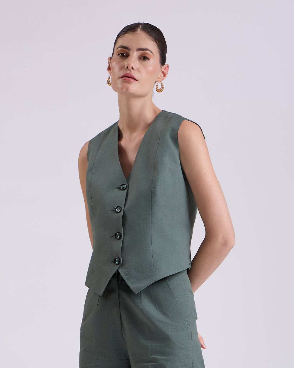 Green waistcoat