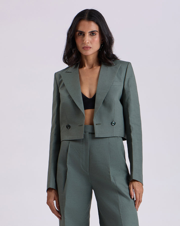 Green Crop Jacket