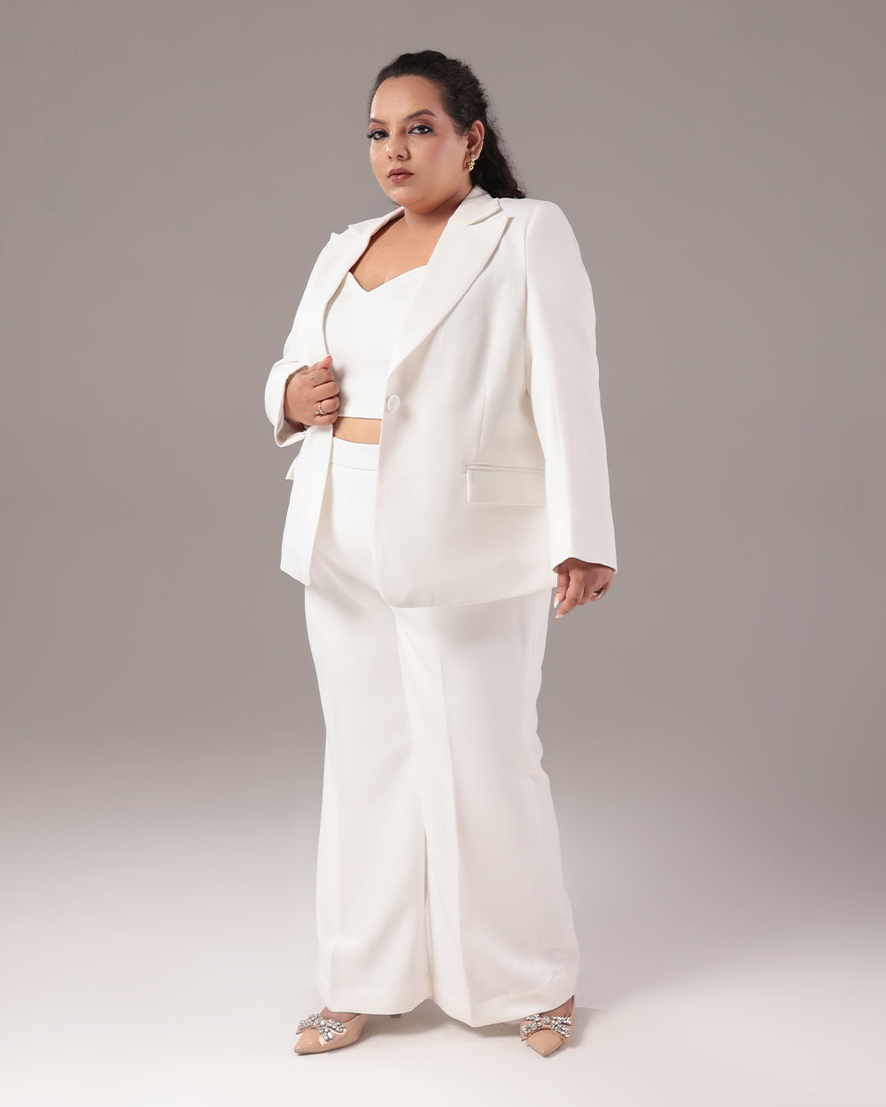White Slim Fit Blazer Suit