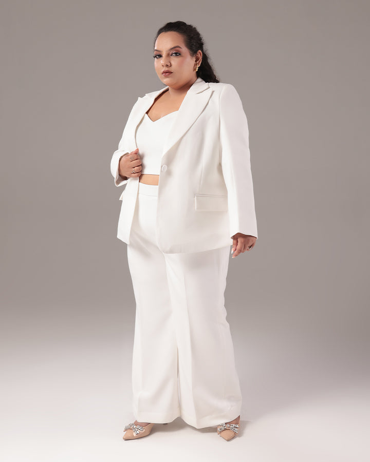 White Slim Fit Blazer Suit