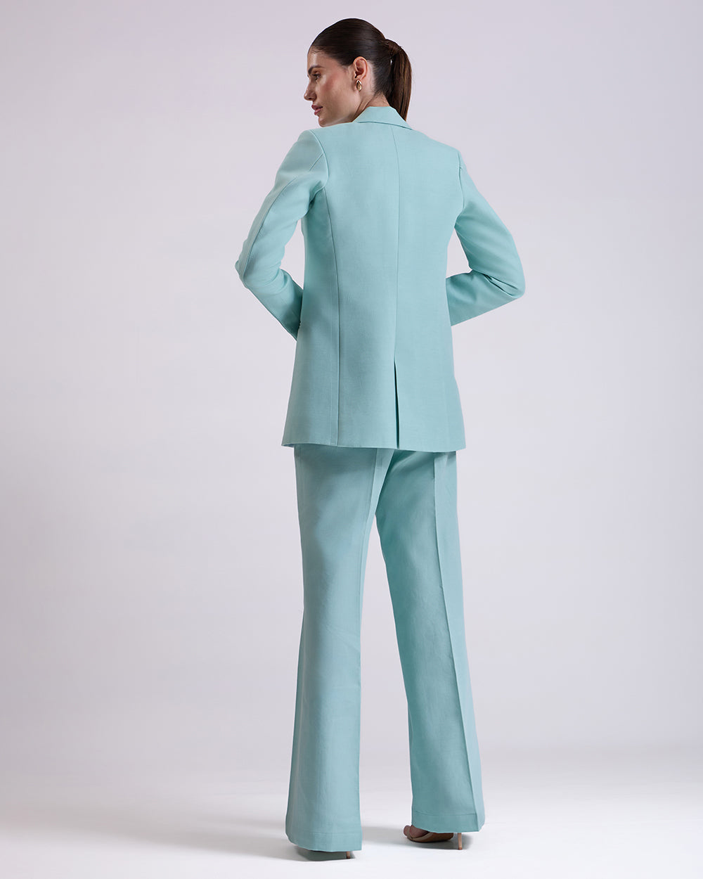 Teal Blue Single breasted 3-Piece Suit