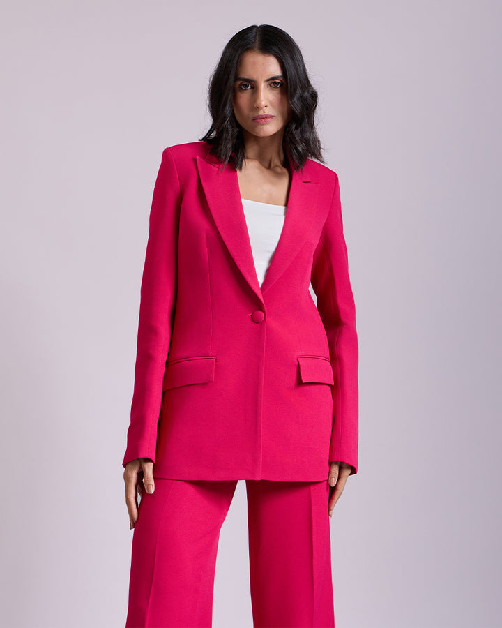 Monica Hot pink Single-Breasted 2-piece Suit