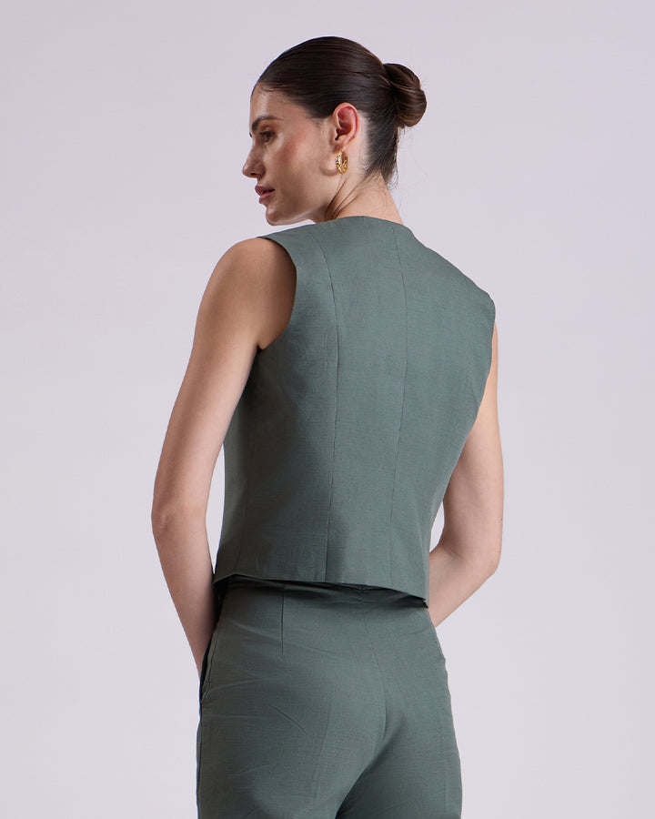 Green waistcoat