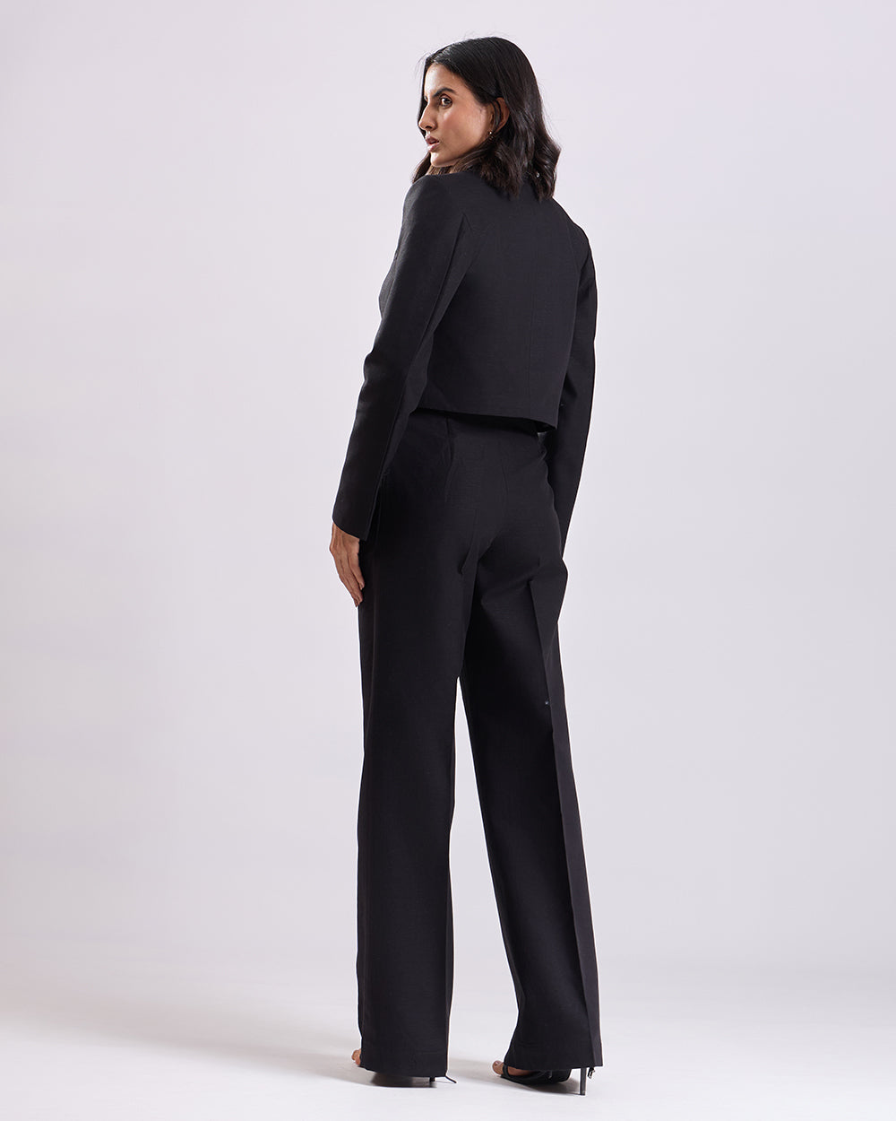Black Pleated High waist pants