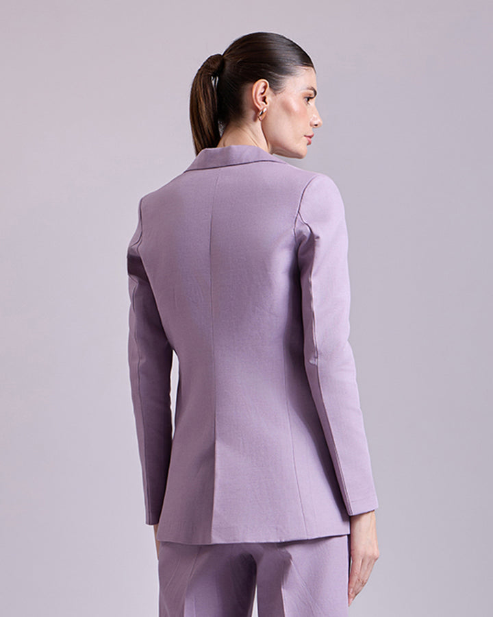 Onion Pink Single Breasted Blazer