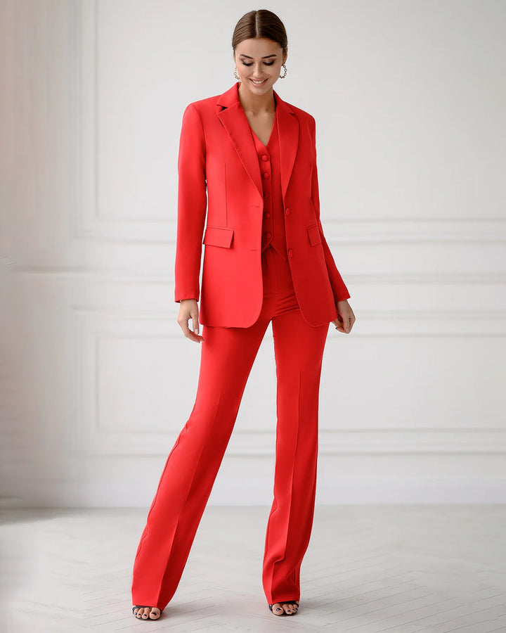 Closs Red Blazer Set