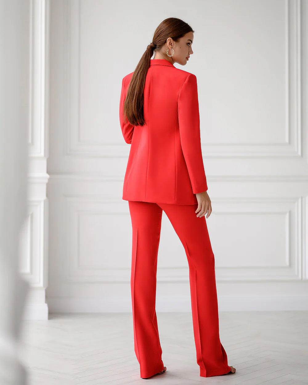 Closs Red Blazer Set