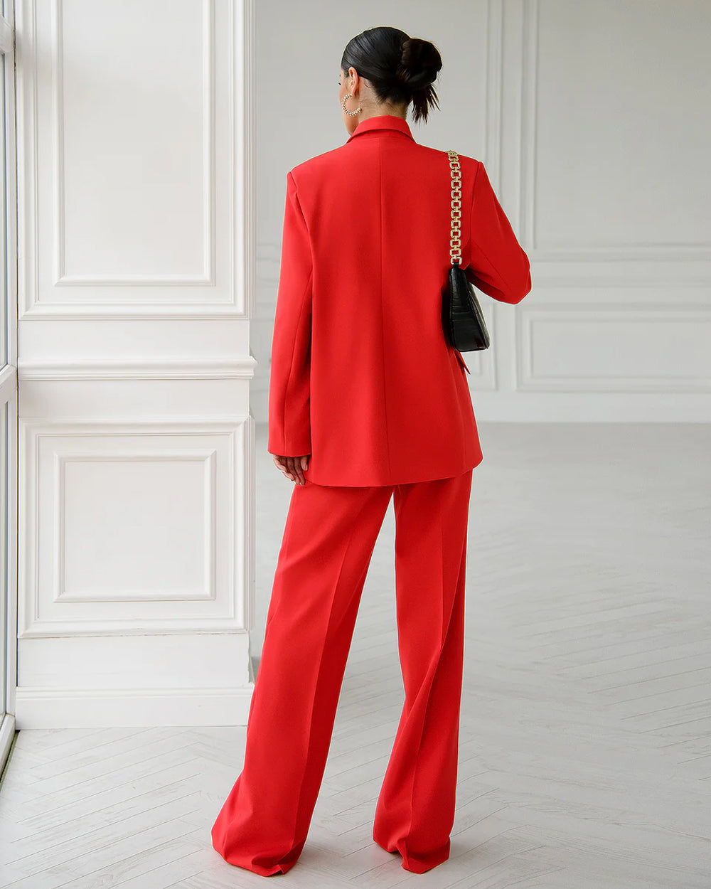 Kriya Red Double-Breasted Blazer Suit