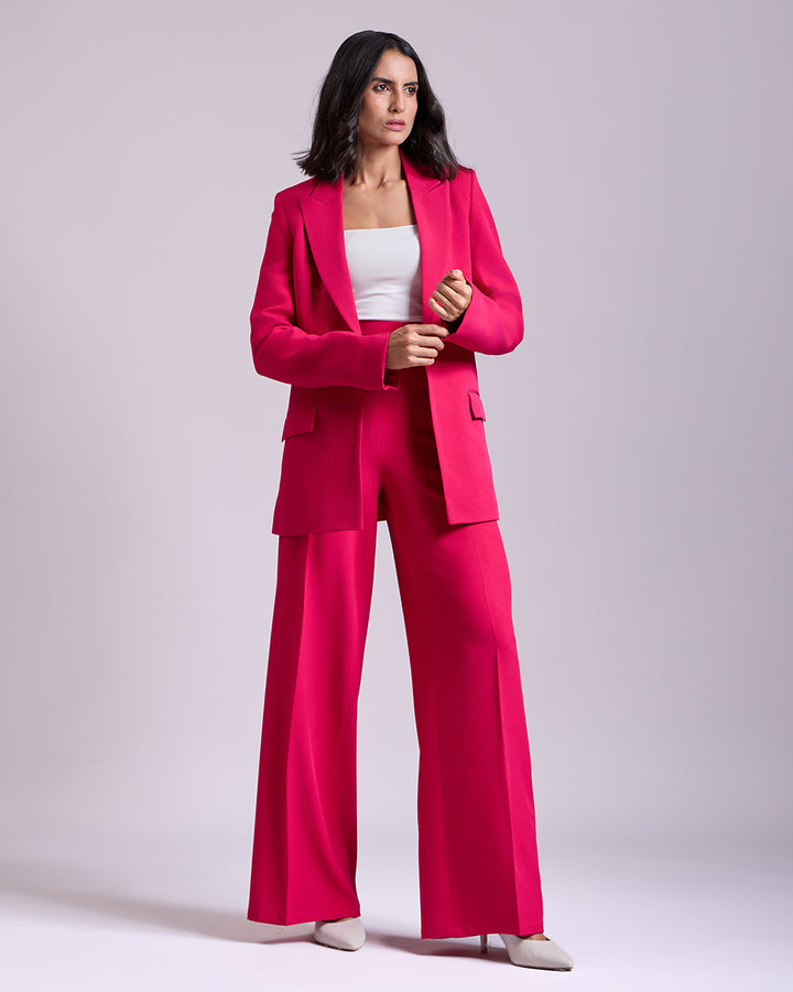 Monica Hot pink Single-Breasted 2-piece Suit