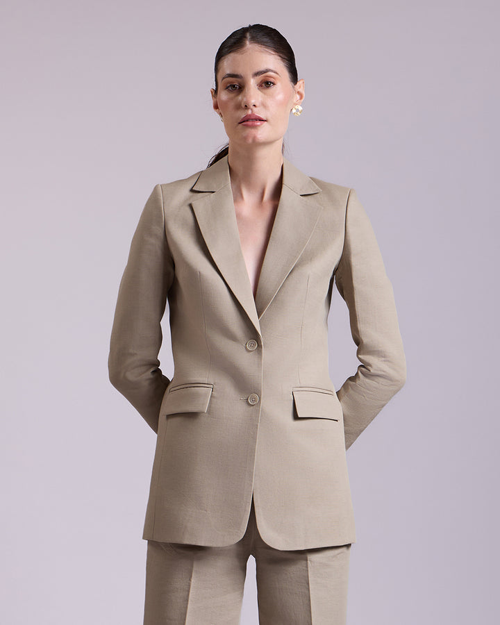 Olive Single Breasted Blazer