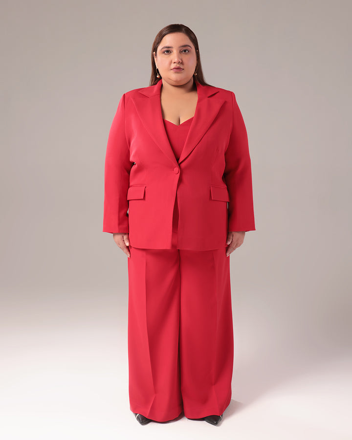 Red Regular Fit 2-Piece Suit