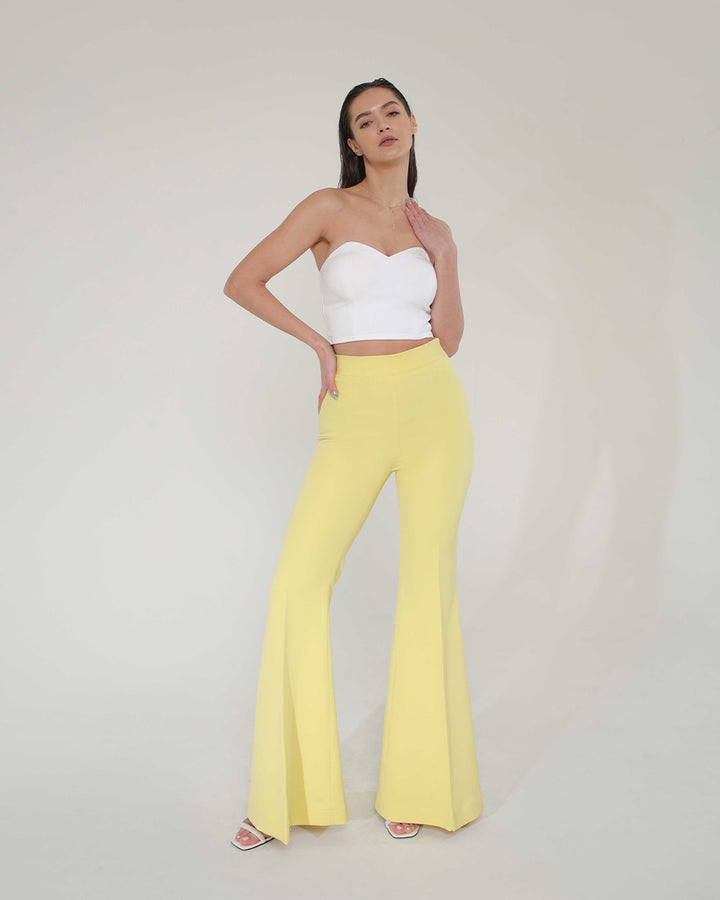 Yellow Bell Bottom Pant