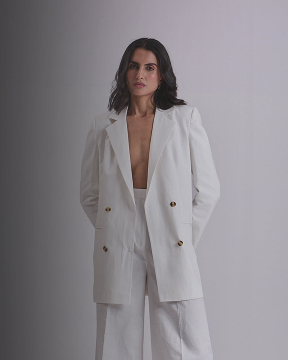 Ivory Oversized Blazer