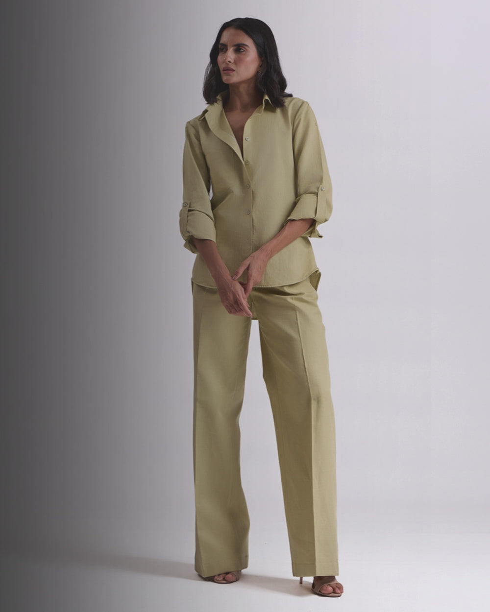 Pista Green Shirt And Pant Set