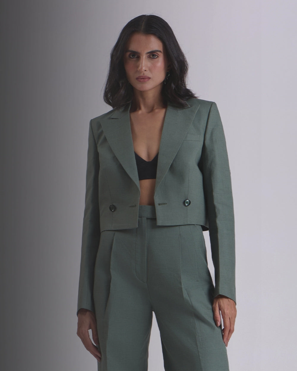 Green Crop Jacket