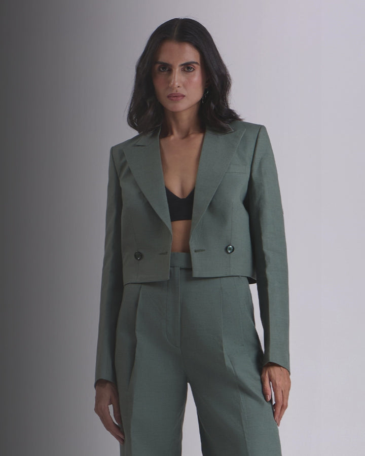 Green Crop Jacket