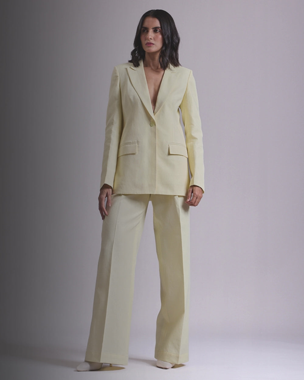 Yellow Single Breasted Suit 2-Piece
