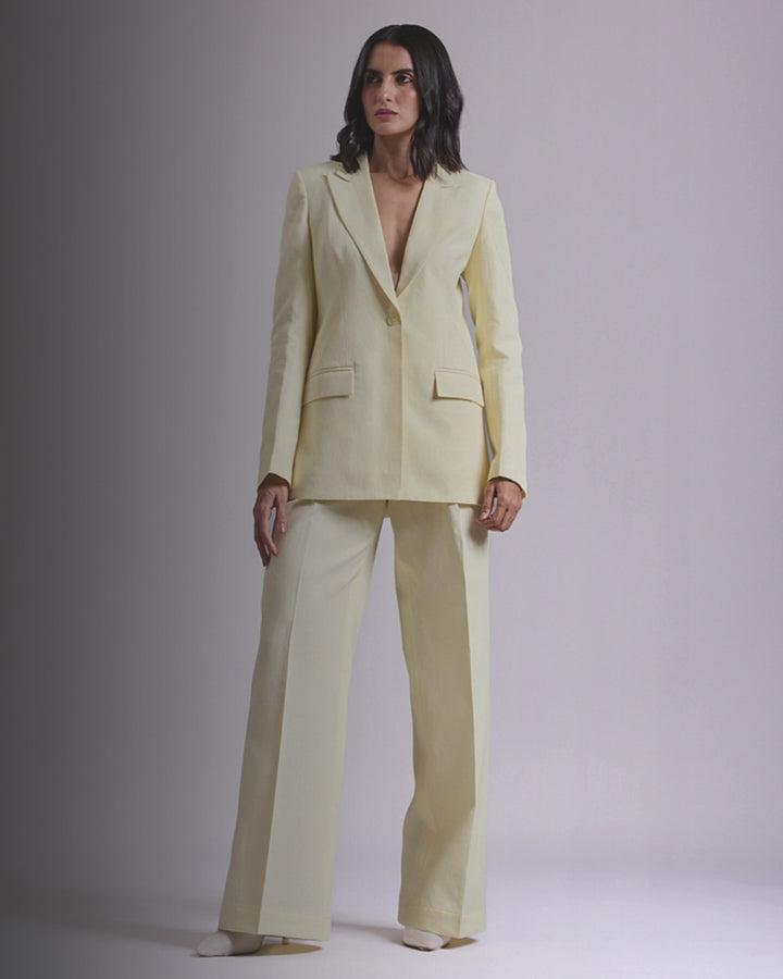 Yellow Single Breasted Suit 2-Piece