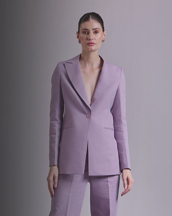 Onion Pink Single Breasted Blazer