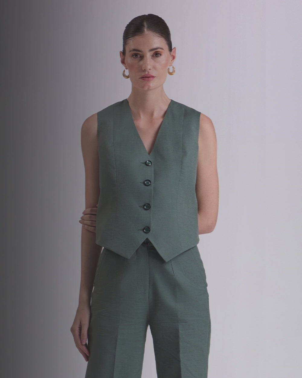 Green waistcoat