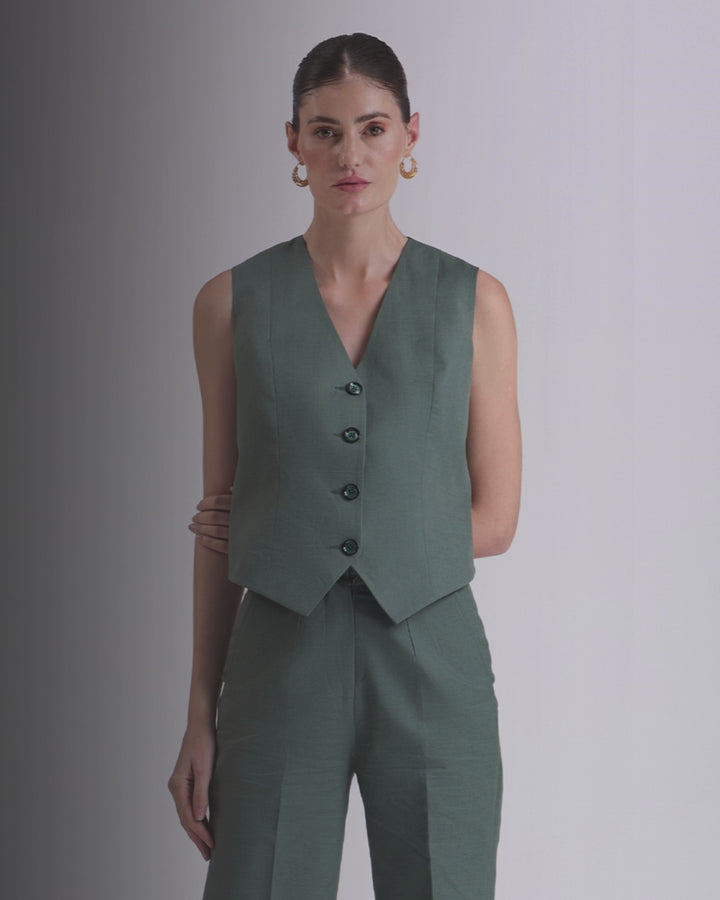 Green waistcoat