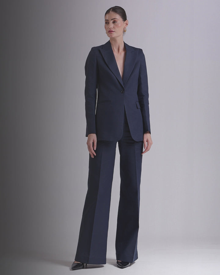 Navy Blue Single-Breasted Suit 2-Piece