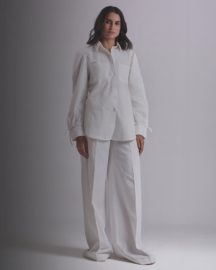Ivory Oversized Shirt And Pant