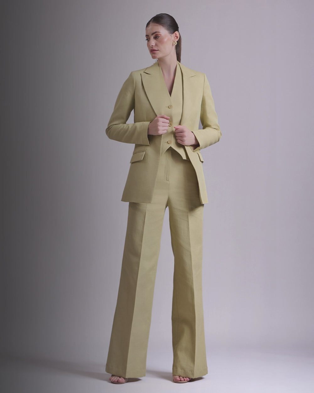 Pista Green Slim-Fit 3-Piece Suit