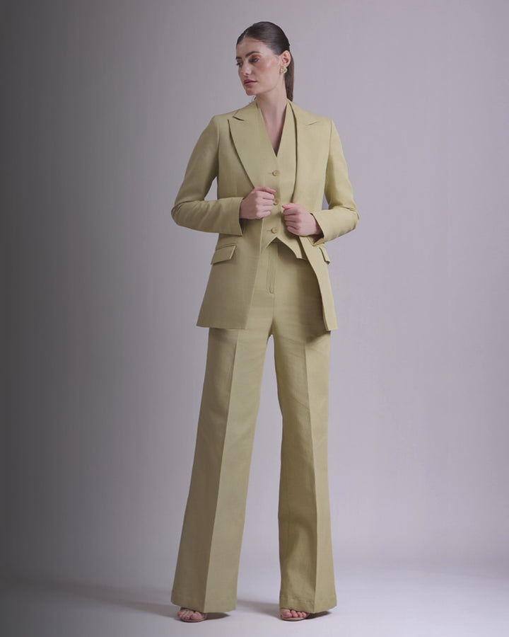 Pista Green Slim-Fit 3-Piece Suit