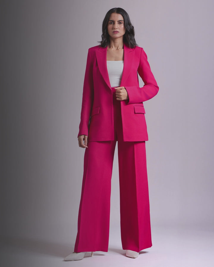 Monica Hot pink Single-Breasted 2-piece Suit