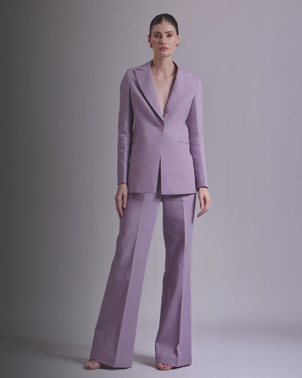 Lavender Single-Breasted Suit 2-Piece