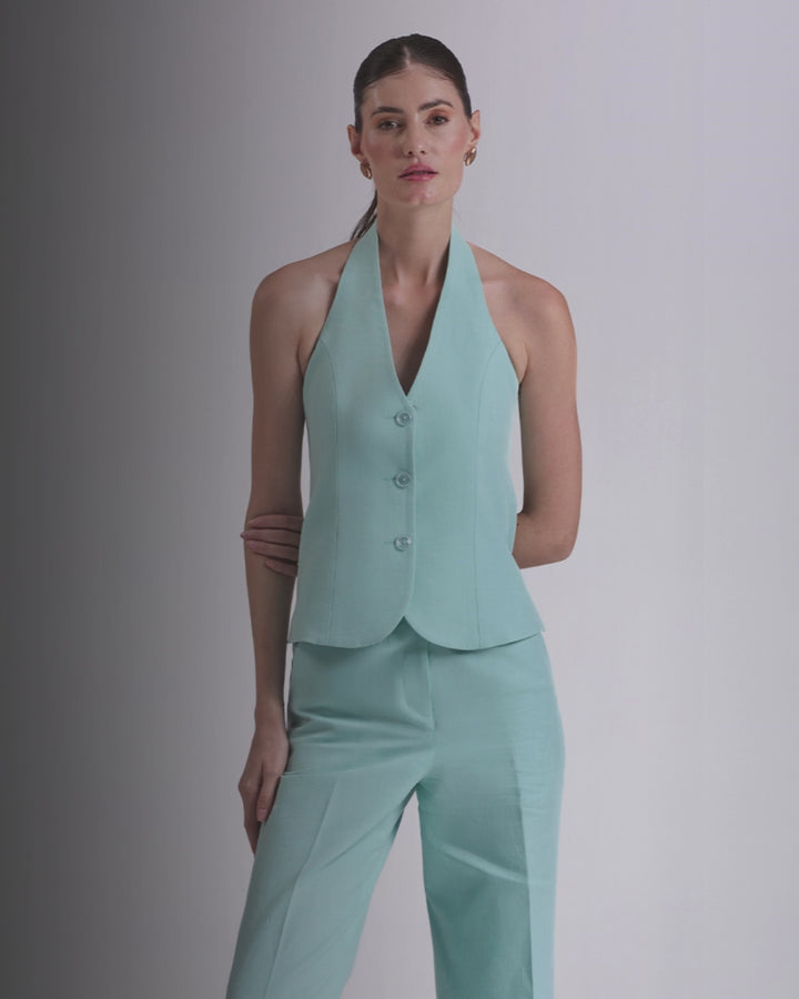 Teal Blue waistcoat
