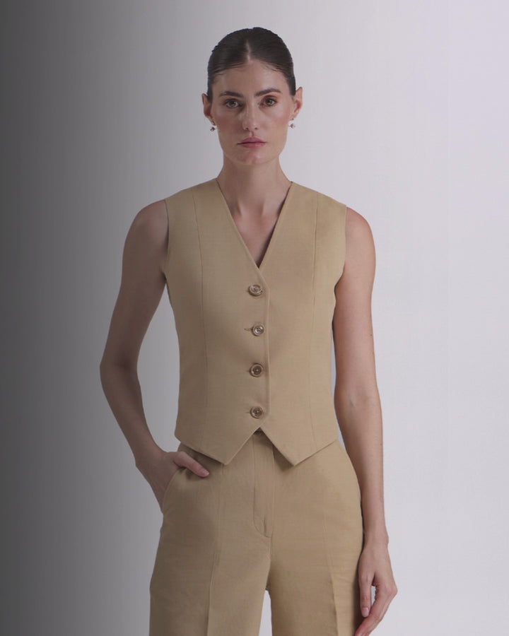 tan brown waistcoat