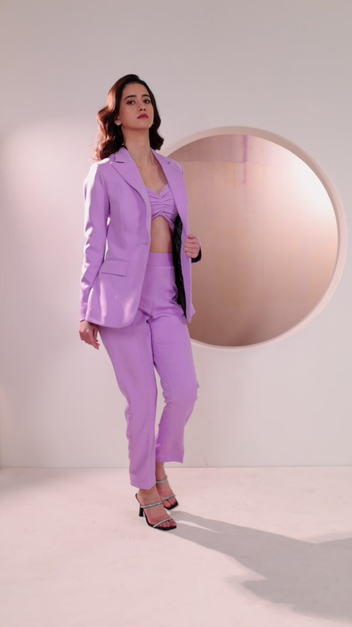 Marky Lavender Blazer Set