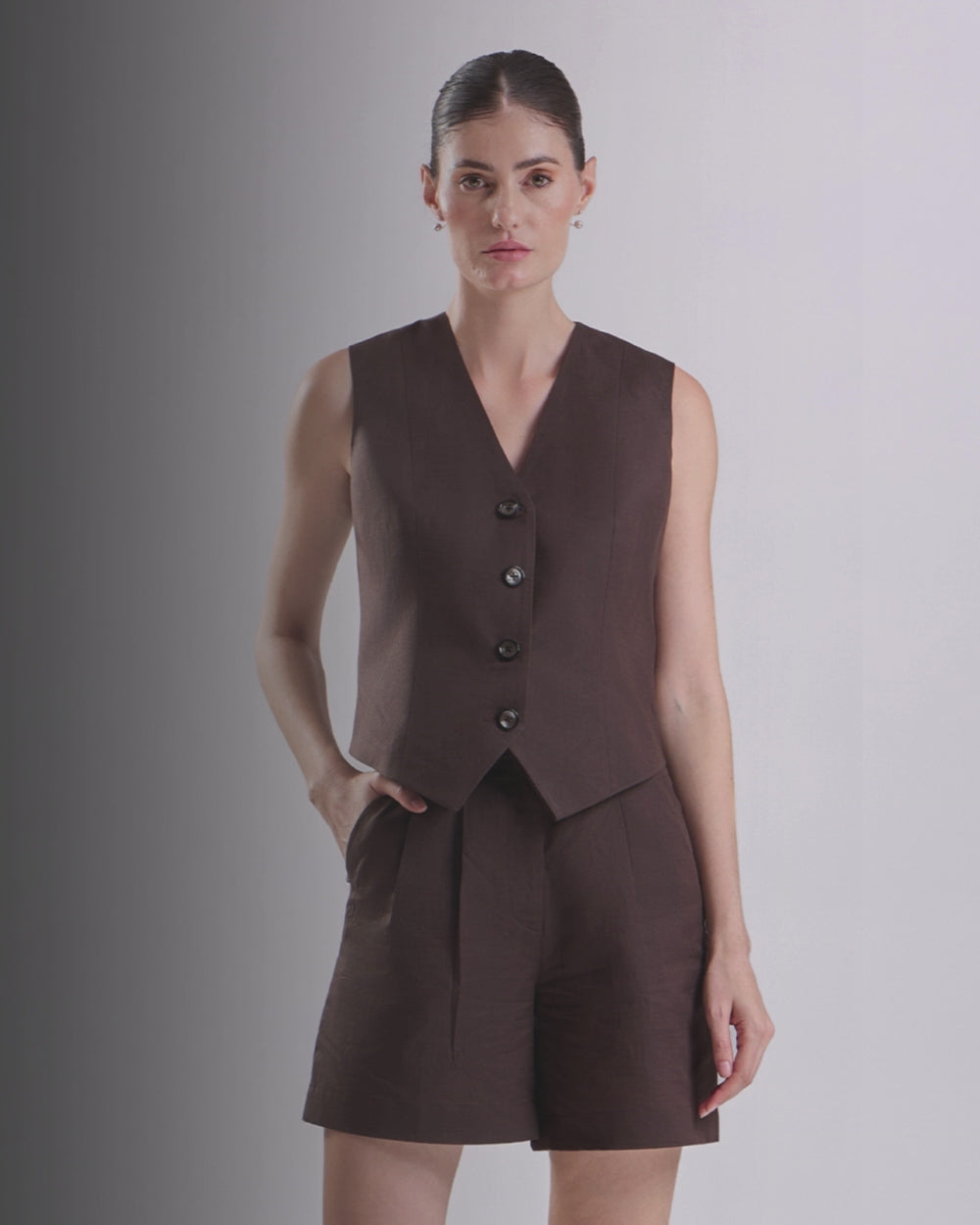 dark brown waistcoat