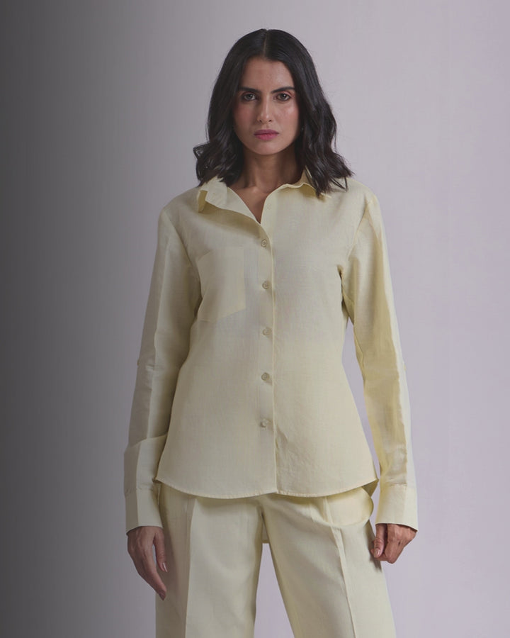 Yellow Collared Basic shirt