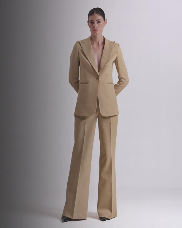 Tan Brown Single-Breasted Suit 2-Piece