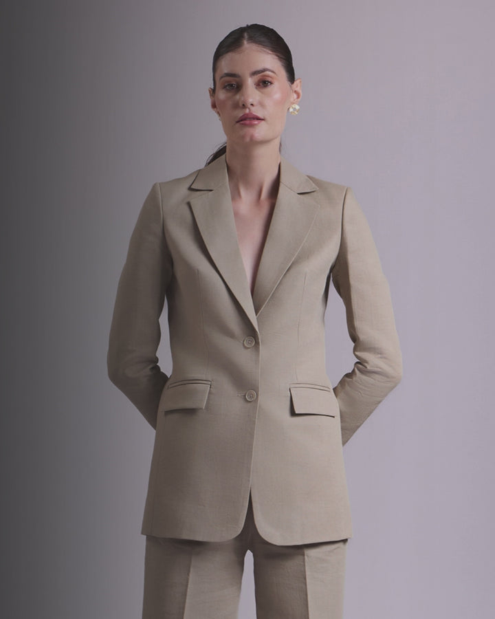 Olive Single Breasted Blazer