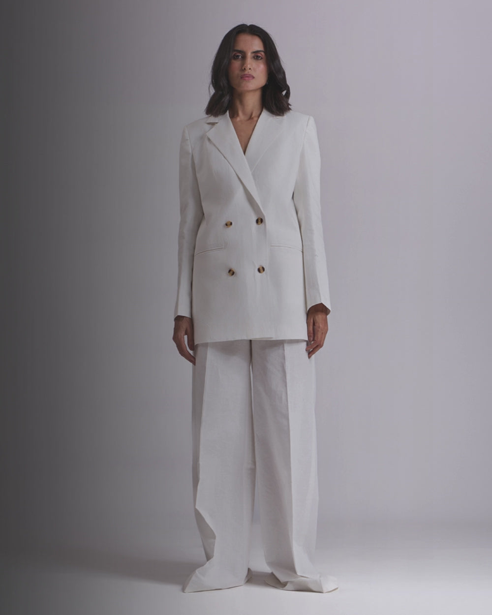 Off White Oversized 2-Piece Suit