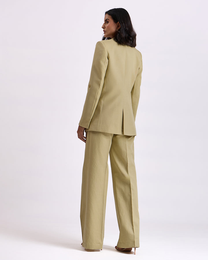 Pista Green Regular-Fit Suit 2-Piece